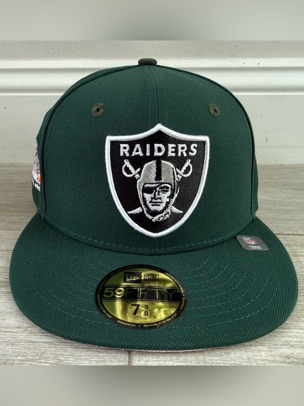 Las Vegas Raiders Hat Club New Era 2001 Mexico Patch Green Pink UV Fitted 7 3/8